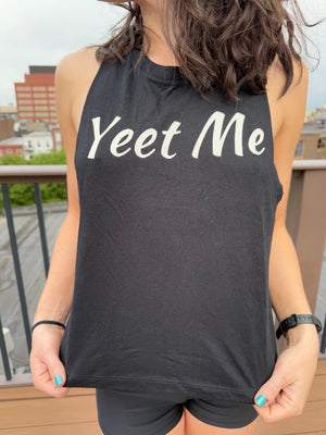 Women’s Yeet Me Racerback Cropped Tank