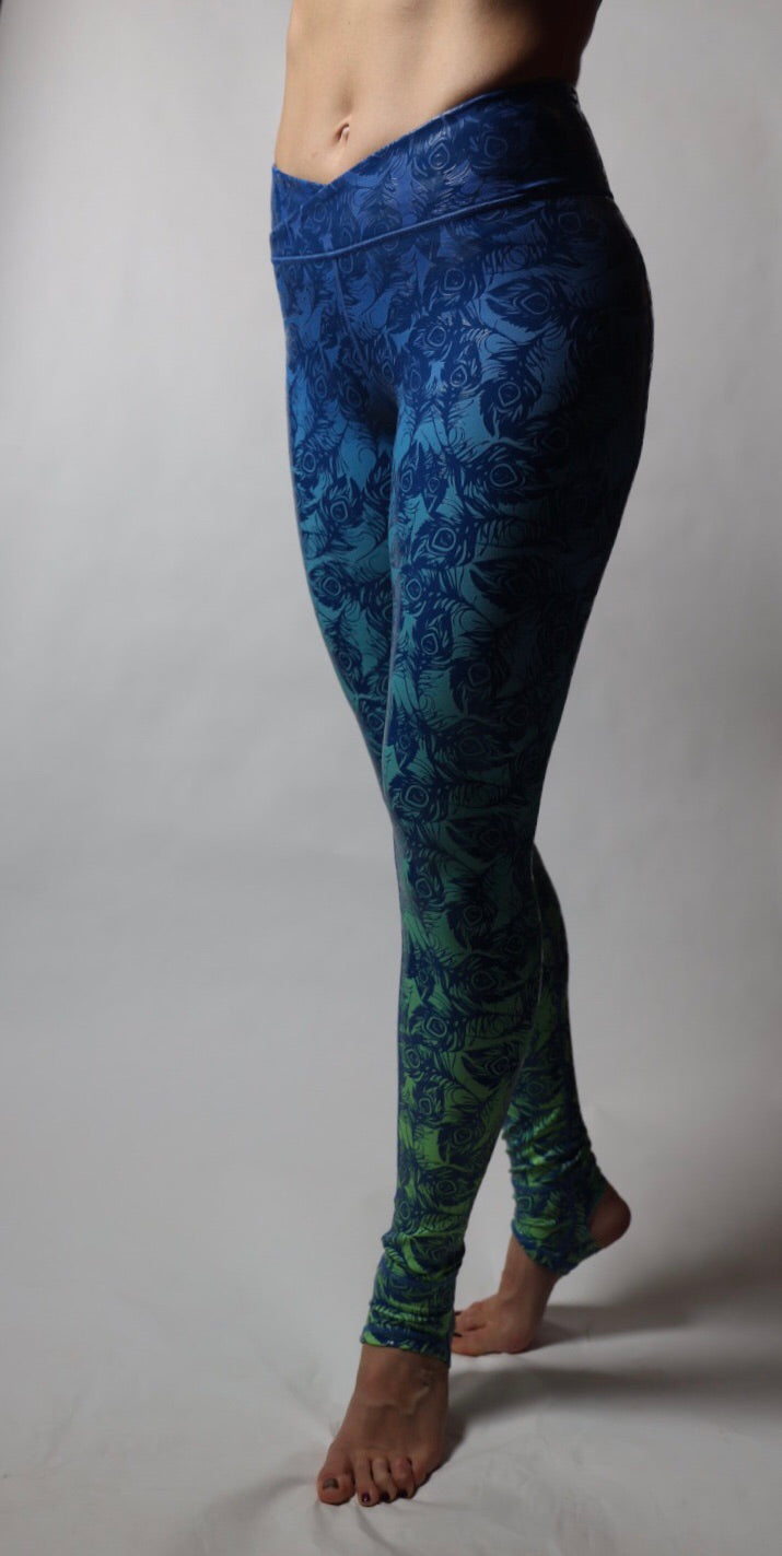 Peacock Ombré Goddess Grip Leggings