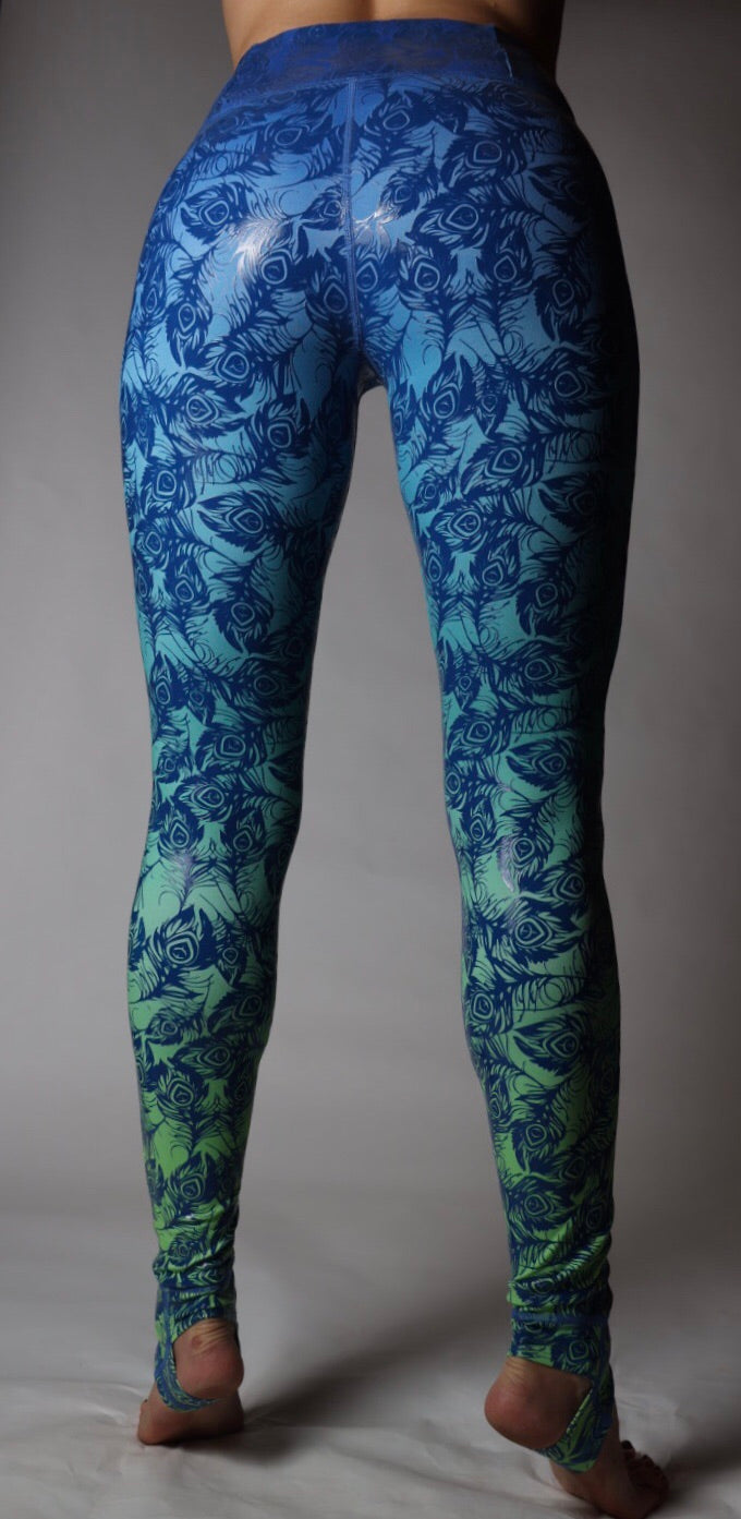 Peacock Ombré Goddess Grip Leggings – Active Elixir