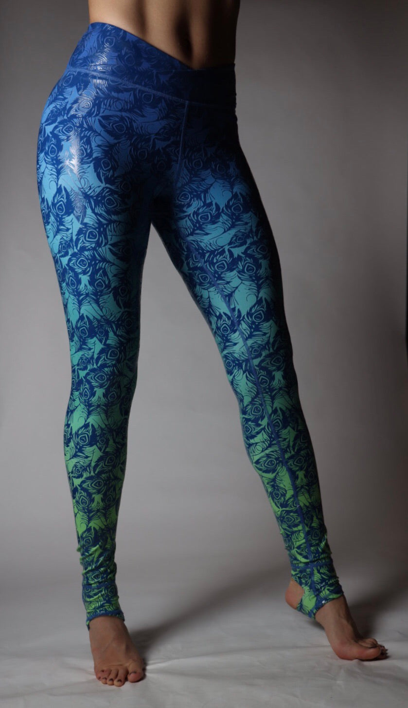 Peacock Ombré Goddess Grip Leggings – Active Elixir